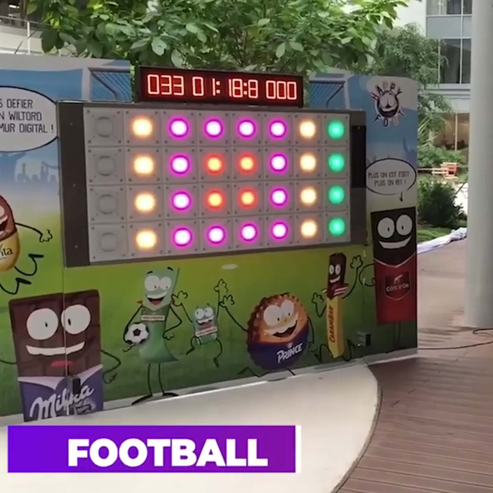 Interactive motion wall game avec cibles LED, idéal pour les animations événementielles mobiles