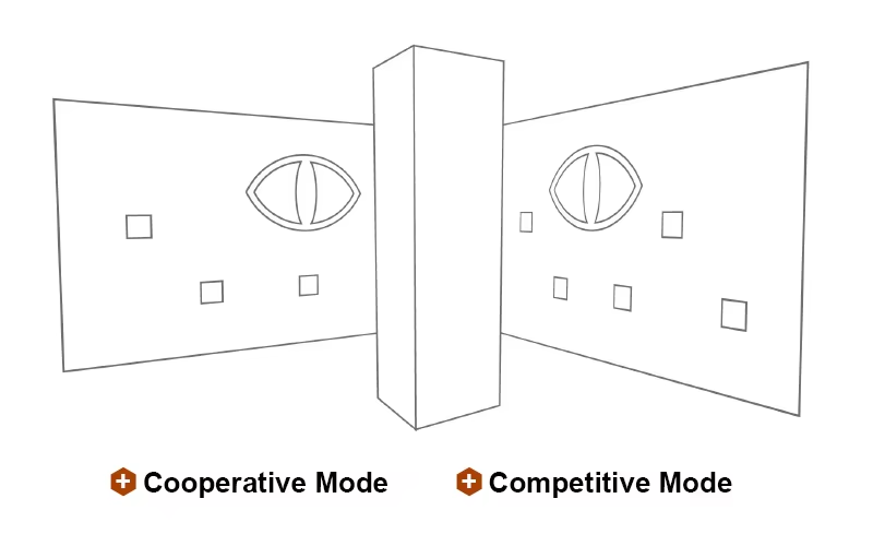 3D floor plan of Dodge the Evil Eyes