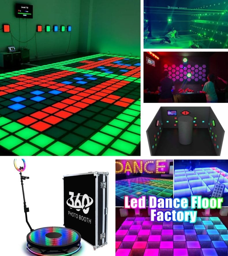 Interactive game series and various LED dance floor styles