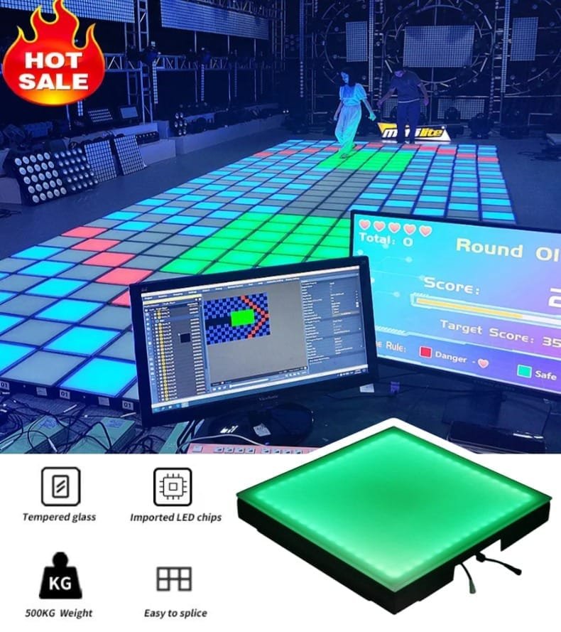 Large interactive game floor tested in workshop