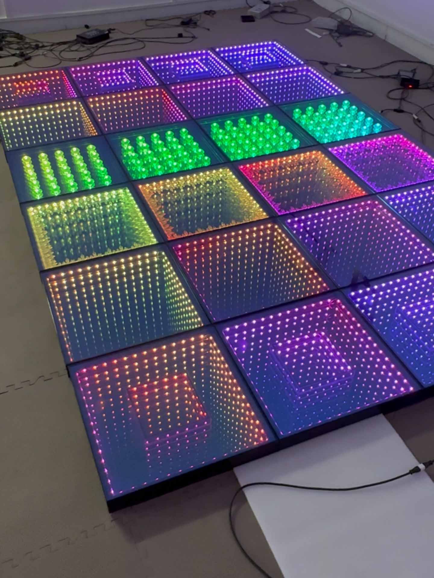 4 different styles of LED dance floor splicing